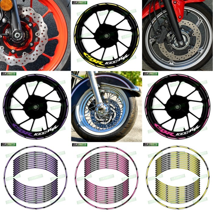 For Honda CBR1000RR CBR 1000RR reflective motorcycle wheel 17 inch sticker fairing wheel decal rim