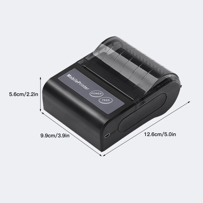 Personal Mini Bill POS Mobile Printer Portable BT 80mm Thermal Receipt Printer With Rechargeable Ba