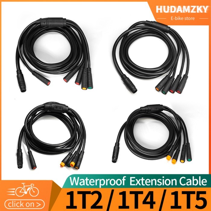 Electric Bike 1T4/1T5 Waterproof Cable Controller Light Ebrake Throttle Display E-Bike Cable Conver