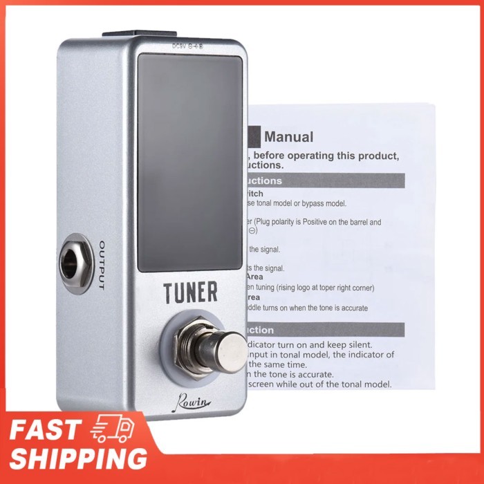 Mini Chromatic Tuner Pedal Effect LED Display True Bypass Guitar Tuner for Guitar Bass Accessories