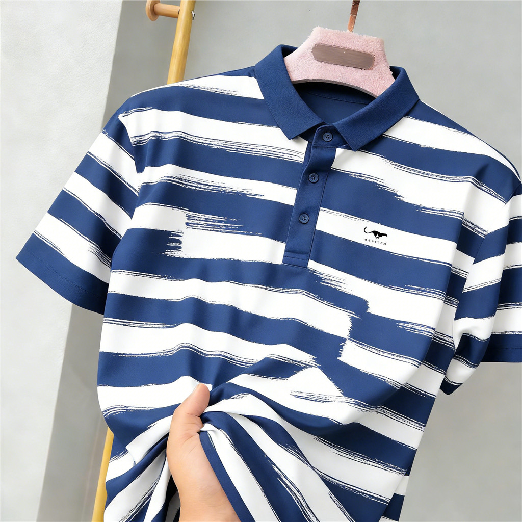 เสื้อโปโลลายพิมพ์ Splicing คอปก เหมาะสำหรับชุดลำลองทุกวัน - OTB Original Creation