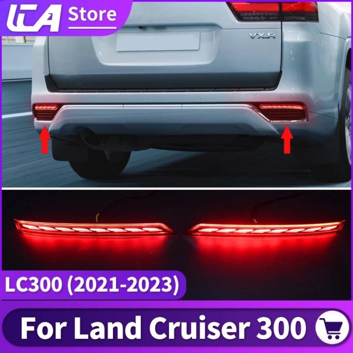 For 2021-2022 Toyota Land Cruiser 300 Rear Fog Lamp Modification Lc300 J300 ZX VRX Bumper Light LED