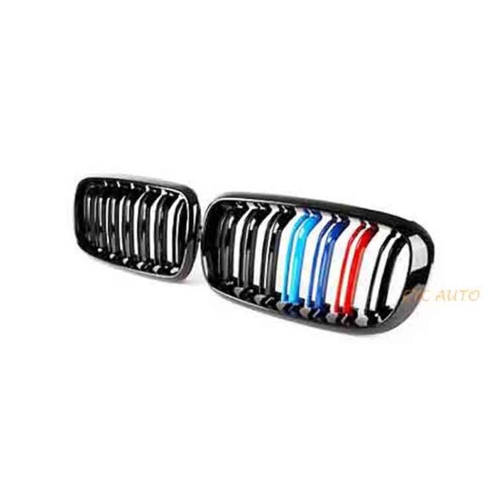 F25 F26 Grille Double Slat Black Three Color Front Bumper Grill For BMW F25 F26 Bodykit 2014 2015 2