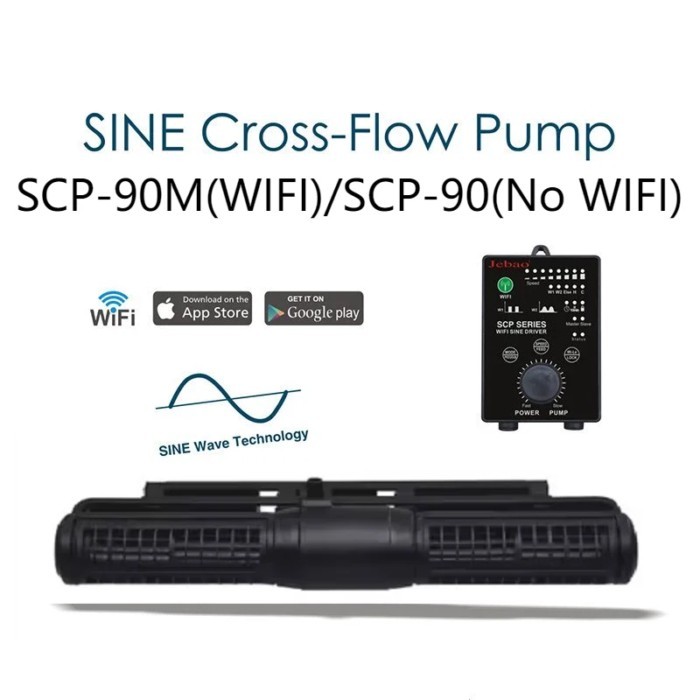 Jebao SCP-90M 25W Wave Maker Surf Pumps Aquarium Filter Cross Flow Pump Water Pump Mute Waves Fish