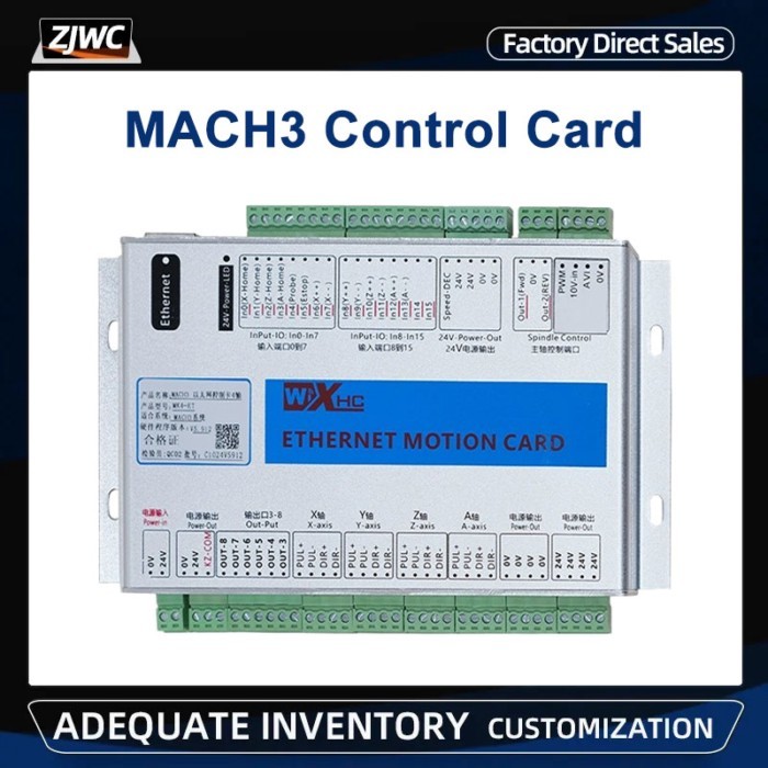 XHC Ethernet MKX-ET USB Mach3 Control Card 2MHz 3 Axis 4 Axis 6 Axis CNC Controller Breakout Board