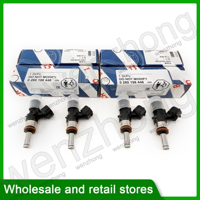 4PCS Intake Manifold Fuel Injector Fit For A3 A4 A5 GOLF PASSAT 06L906031B 06L 906 031 B 0280158448