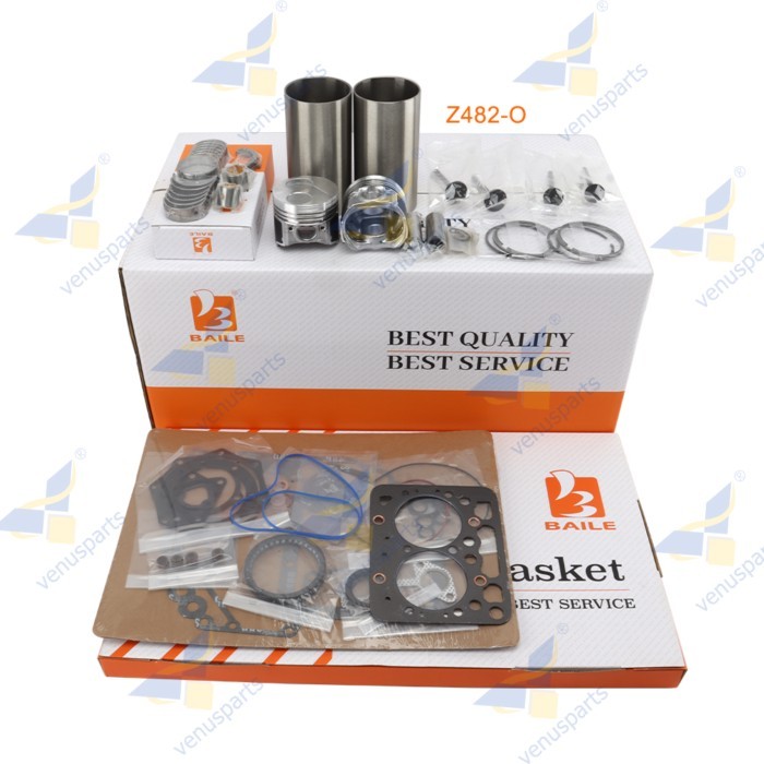 For Kubota Z482 Z482-O Overhaul Rebuild Kit Piston Ring Cylinder Liner Full Gasket Set Engine Parts