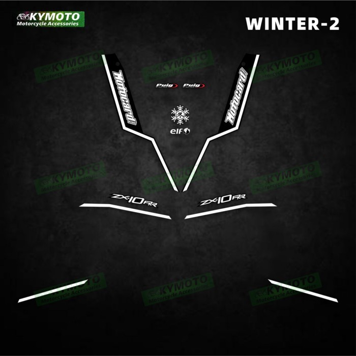 For ZX-10R ZX10R winter test motorcycle accessories sticker body racing fairing fuel tank decal dec