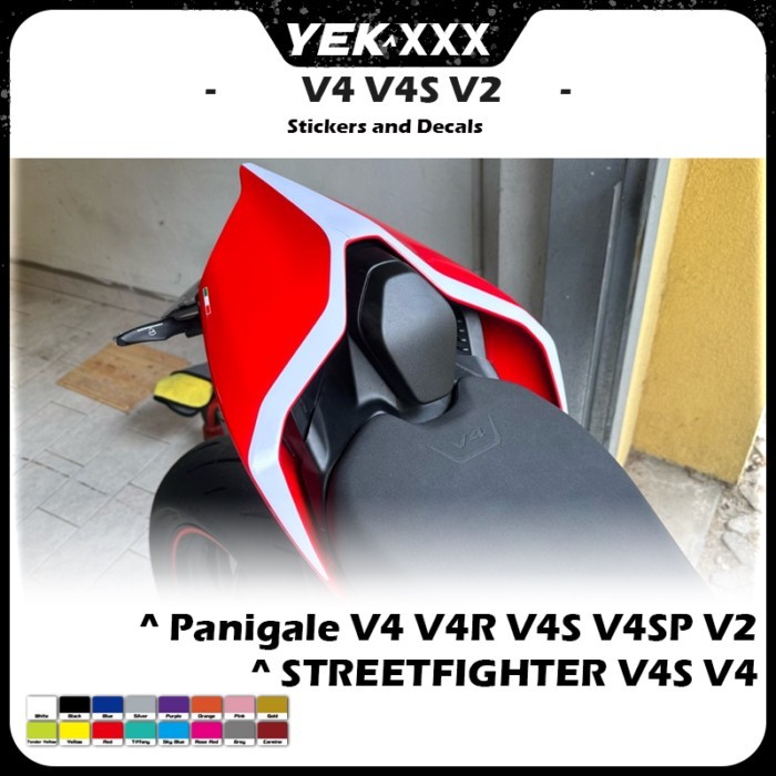 Rear Tail Design Line Decal Sticker New Design For Ducati Panigale V4 V4R V4S V4SP V2 V4SP2 Streetf