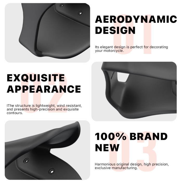Motorcycle Fixed Wing Spoiler Fairing For KTM RC390 RC 390 2022-2024 Motorcycle Accessory Front Aer