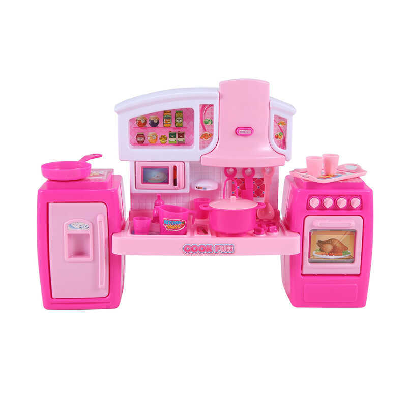 C U6csid {0} Cooking Toys Set Music Pretend Accessories Kitchen Toys Set Kitchen Game Play Cooking