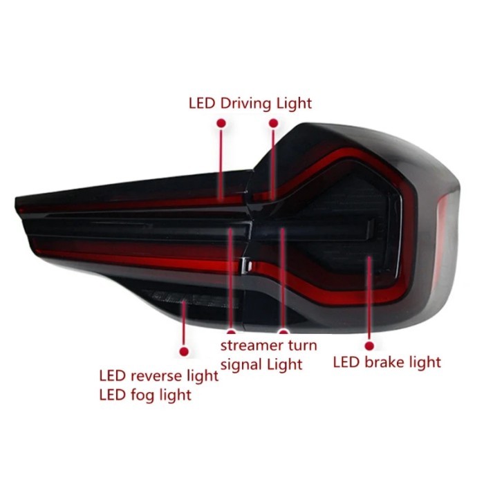 Car LED Taillight Tail Light For BMW X3 G01 F97 2018-2021 LED Rear Fog Lamp + Brake Lamp + Reverse