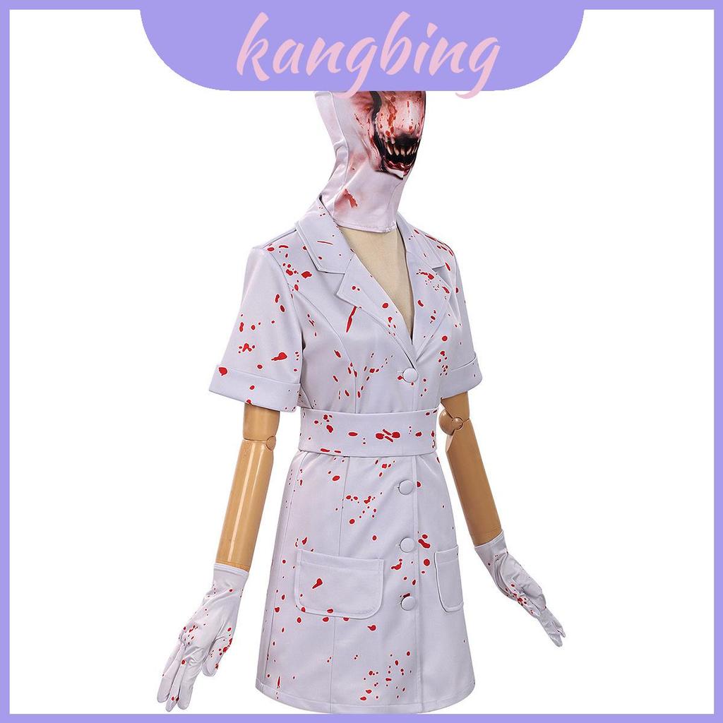 พยาบาล Silent Hill ชุดคอสเพลย์ทําจากผ้านุ่มสําหรับคอสเพลย์ธีมฮาโลวีนและปาร์ตี้สยองขวัญ