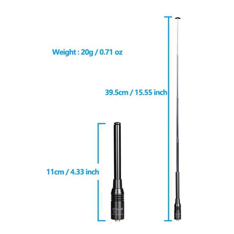 ▥  Uvk5  Uv5r Handheld Telescopic Lengthening Antenna Uhf/Vhf Two Way Radio Na-