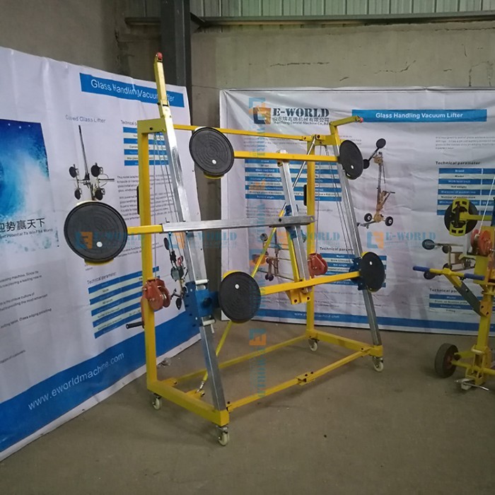 400KG Vacuum Glass Lifter Eworld Hot Sale Glass Handling Equipment Big Size Glass Vacuum Lifter Mac