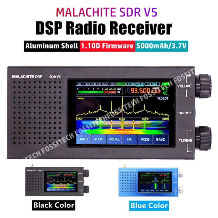 2024 NEW Malachite DSP V5 SDR Receiver 1.10D All-in-One Firmware Malahit Portable SDR Radio Receive