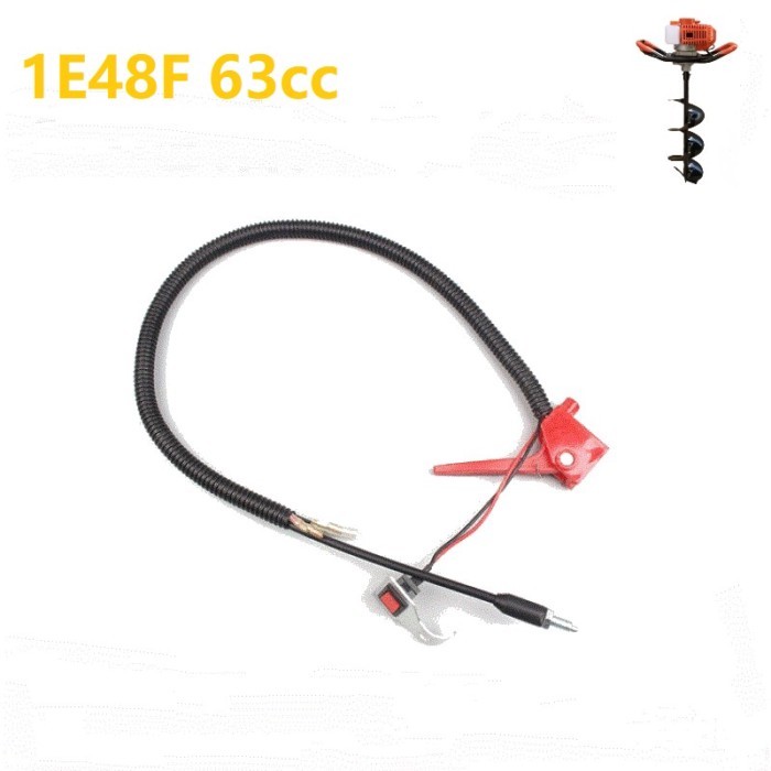 48F On Off Kill Switch Throttle Cable Line Start Cable Fit Chinese 1E48F 63cc 6300 Engine Trimmer E