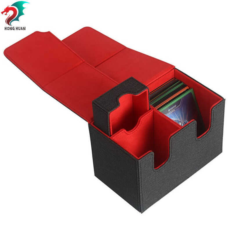 หนัง Double Slot กล่องเก็บการ์ด Pokémon ptcg ชุดการ์ด Wanzhi การ์ดเกม King dtcg กล่องการ์ด OP