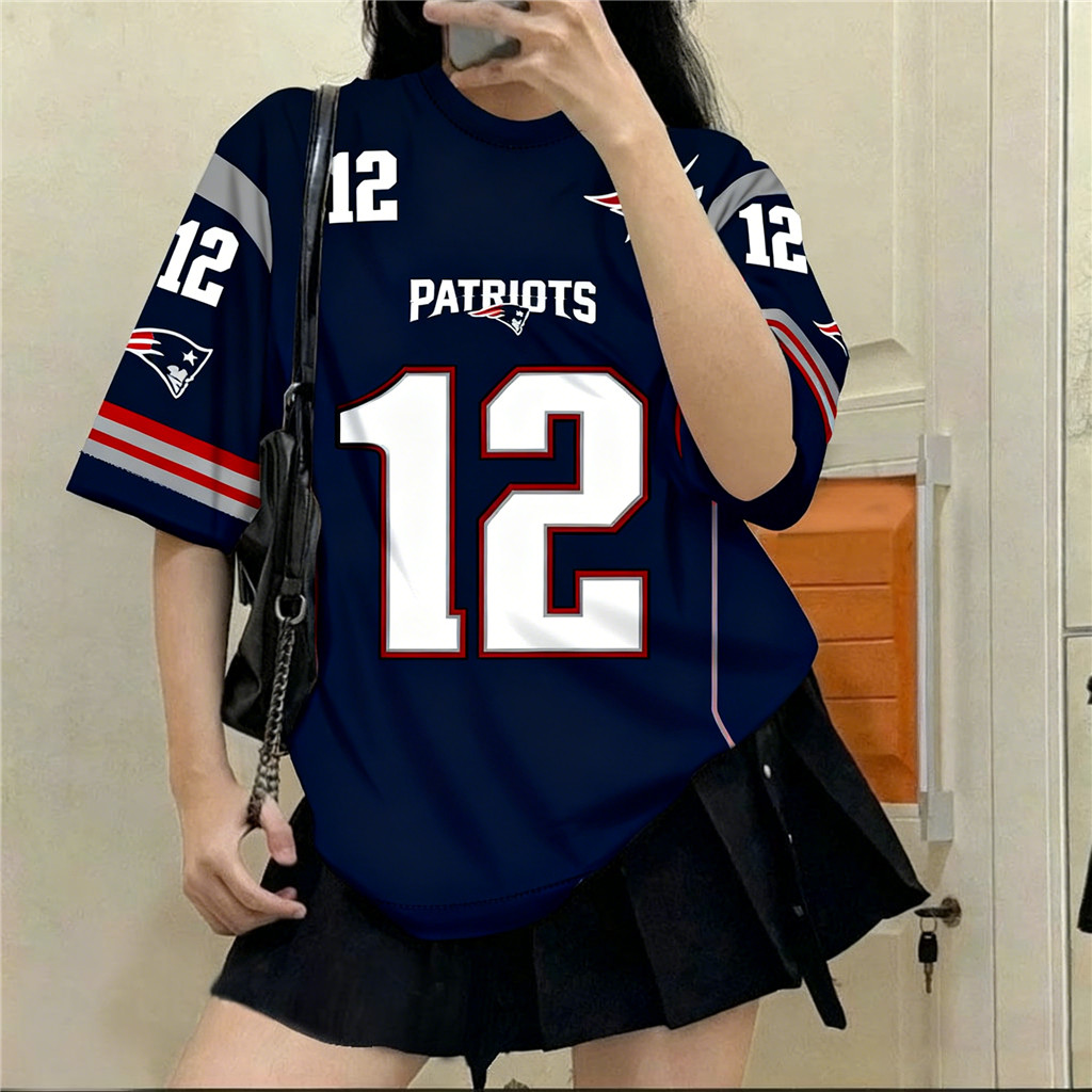 เสื้อยืด New England Patriots Tom Brady Blue