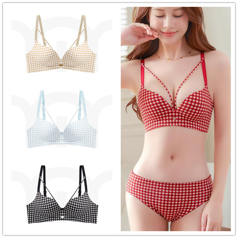 ชุดชั้นใน 여성แบบ Bralette ไม่มีสาย พush Up ดีไซน์เน้นความสะดวกสบายและความสวยงาม