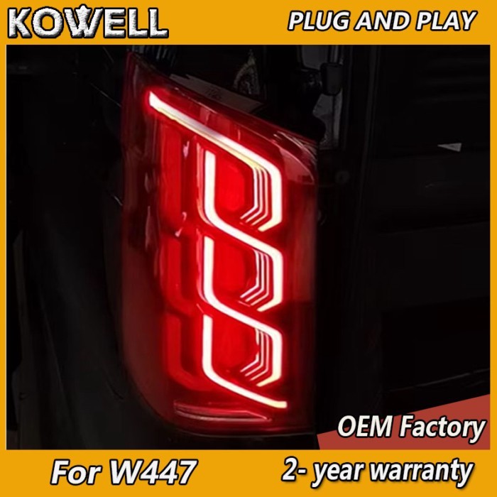Car Styling for Mercedes Vito W447 Tail Lights 2016-2021 W447 Taillights Benz Rear DRL Fog Brake Tu