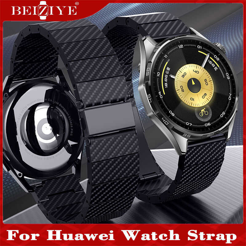 C สายนาฬิกาสำหรับ Huawei Watch GT 6 Pro Gt6 46Mm สมาร์ทวอทช์ สายนาฬิกาข้อมือ Carbon Fiber Strap GT
