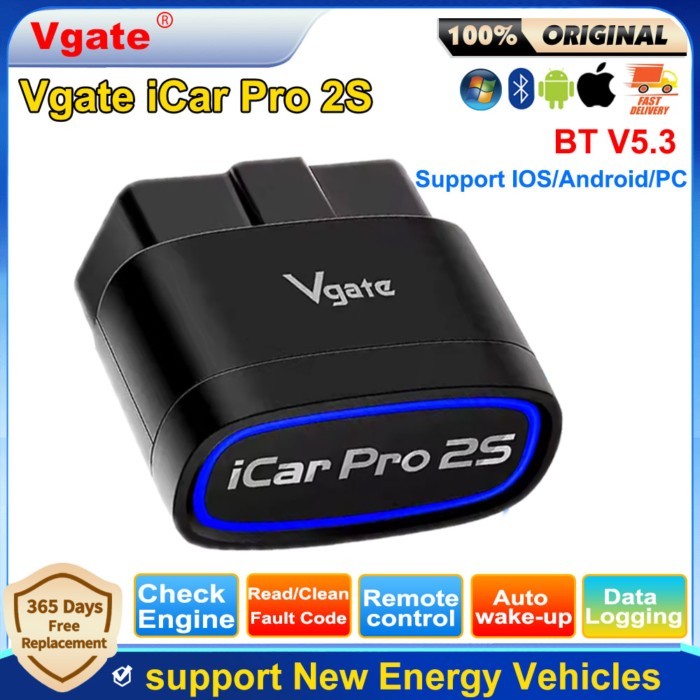 2025 NEW Vgate iCar Pro 2S Bluetooth 5.3 Car OBD Scanner ELM327 Upgraded EV Diagnostic Tool BimmerC