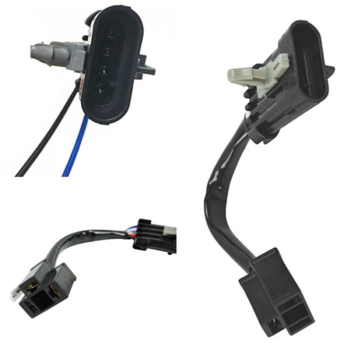 5.75'' 7 inch Motorcycle LED Headlight Adapter Harness Wiring H11 H9 Light Accessories for Dyna Fat