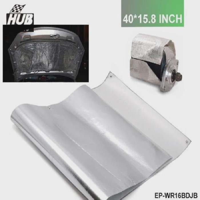 Racing Aluminum Heat Barrier 40*15.8inch For TOYOTA SUPRA JZA80 2JZ-GTE TURBO NON VVTI 93-98 HU-WR1
