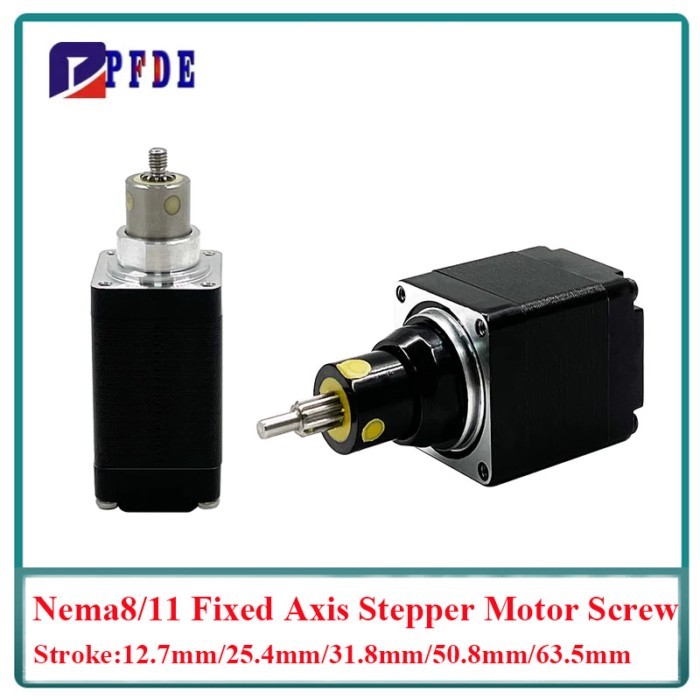 Nema8 Nema11 Fixed Axis Screw Linear Stepper Motor Actuator, Telescopic Mminiature Electric Cylinde