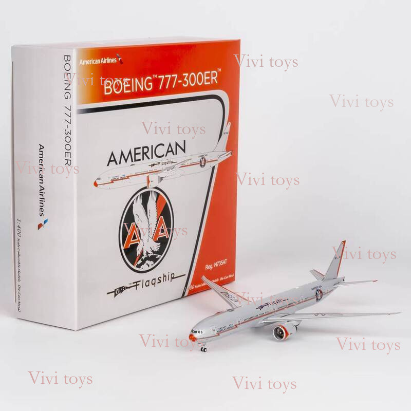 {{ของเล่นlvivi}} NG 1/400 เครื่องบินโดยสาร รุ่น B777-300ER Century Retro Painted N735AT American Air