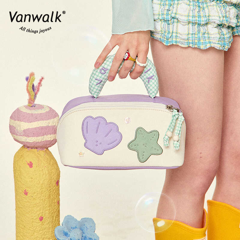 VANWALK VANWALK Original Design Girl Travel Portable Cosmetic Bag Portable Layered Cute Toiletry Bag
