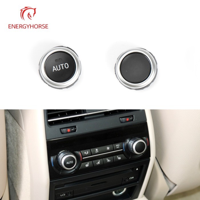 Car Front/Rear Air Conditioner A/C Climate Control Knob Button Cover Replacement For BMW F15 F16 X5