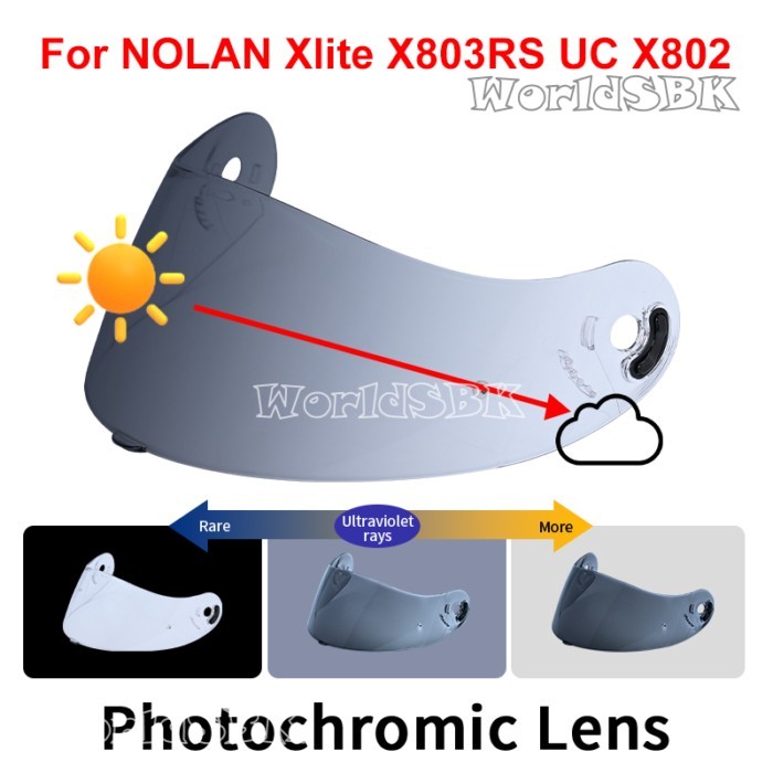 Photochromic Visor for NOLAN X-Lite X-803 X-802 X-702 X-661 X603 Helmet Glasses Screen Shield Winds