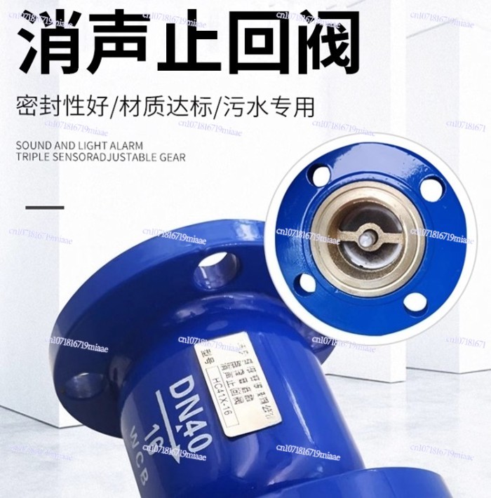HC41X-16 Muffler Check Valve Flanged Stainless Steel Core Check Valve Check Valve Vertical Horizont