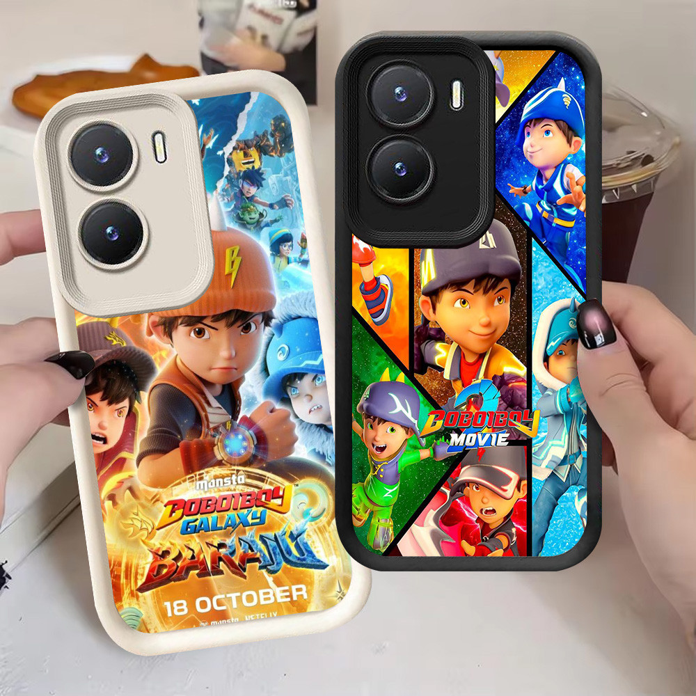 G-80 BoBoiBoy Casing สําหรับ VIVO IQOO Z9 Z9X Y02S Y56 Y16 5G สีดําและสีขาว