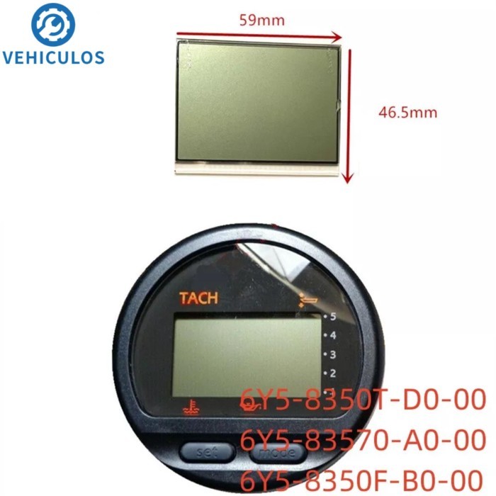 LCD Display 6Y5-8350T-D0-00 For Yamaha Outboard Tachometer Gauge 100% Brand New Speedometer Tachome
