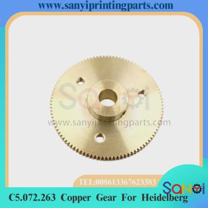 1 Piece C5.072.263 Heidelberg SM102 CD102 Copper Motor Gear For Printing Machine Parts