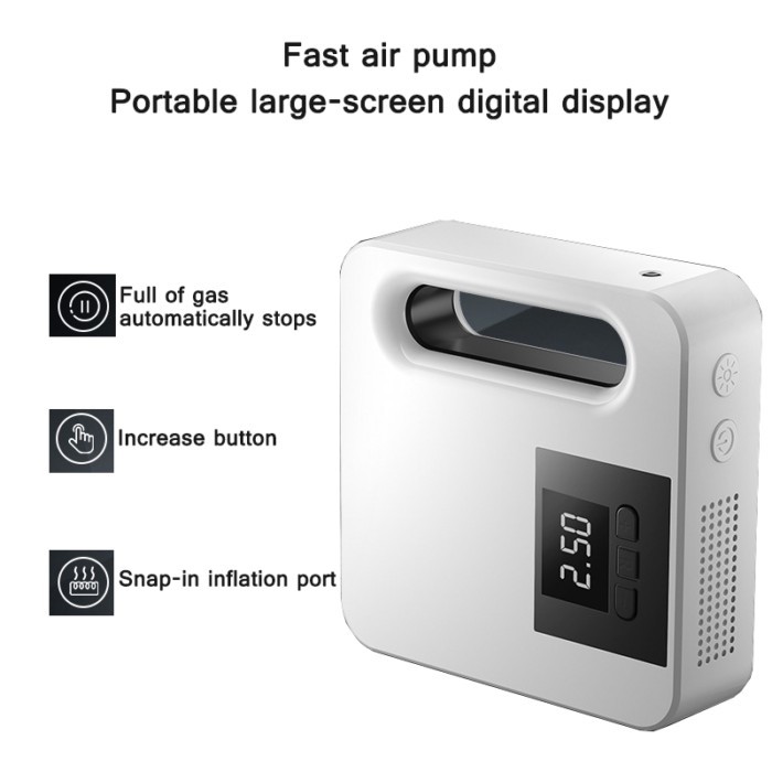 Portable Car Electric Inflator Pump 12V Tire Inflator Multi-Function Car Tire Inflator Optional Dig