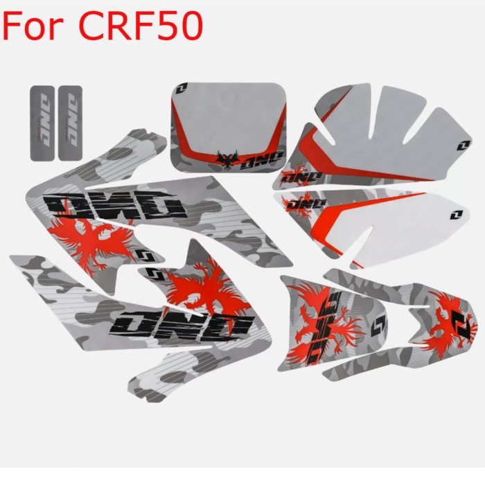 Dirt pit bike Plastic Decals Sticker Graphics for CRF50 XR50 SSR SDG 110cc 125cc Spare Parts