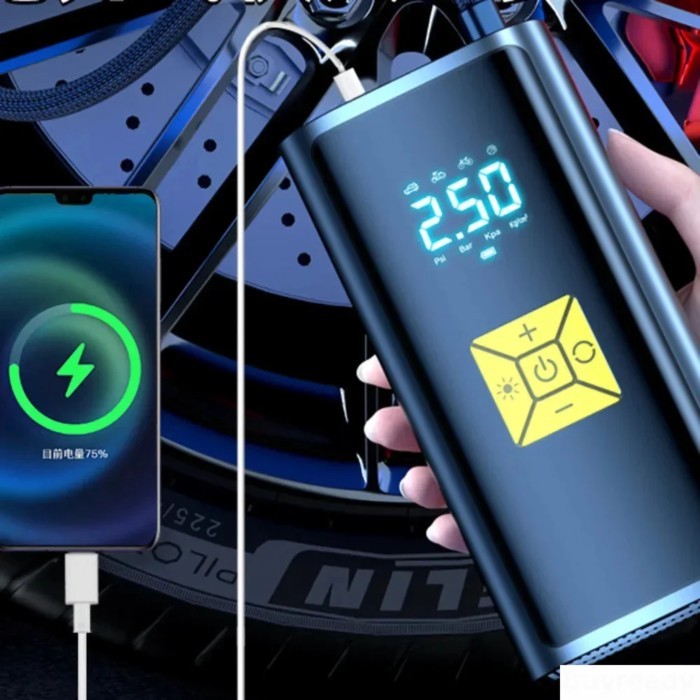 Portable Intelligent Digital Display Vehicle Inflation Pump Wireless Tire Inflation Pump Tire Press