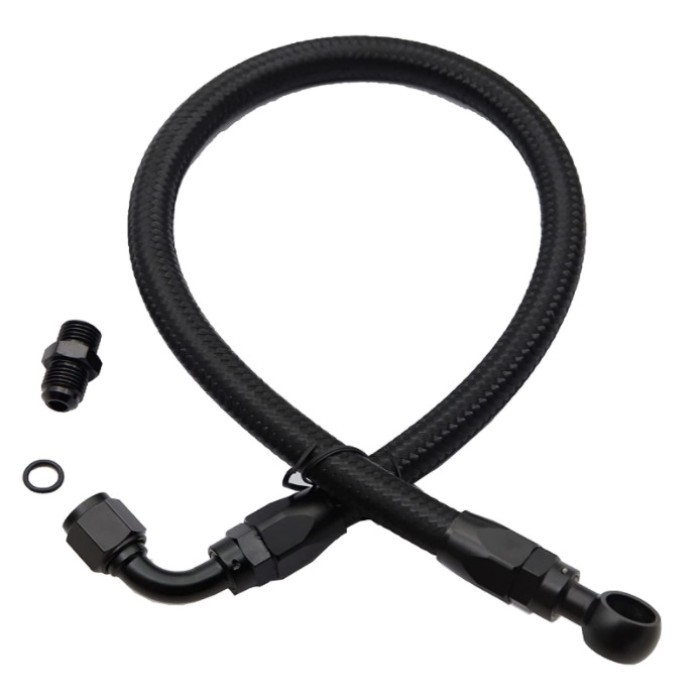 Haofa Nylon SS Braided Fuel Line Hose Kit with AN6 Banjo Fitting for Honda Civic Acura Integra D15