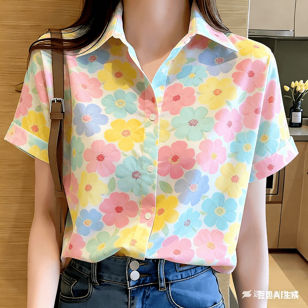 ไม่จํากัดเพศ บุรุษเสื้อผู้หญิงเสื้อดอกไม้พิมพ์เสื้อเสื้อผ้าสงกรานต์เสื้อฮาวายจีนแขนสั้นเสื้อลําลองเสื้อ โอ เวอร์ไซส์ สําหรับผู้หญิง 35