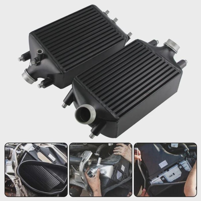 Racing Radiators Twin Intercooler Set High performance Fits For Porsche 911 Turbo / Turbo S 991.1/9