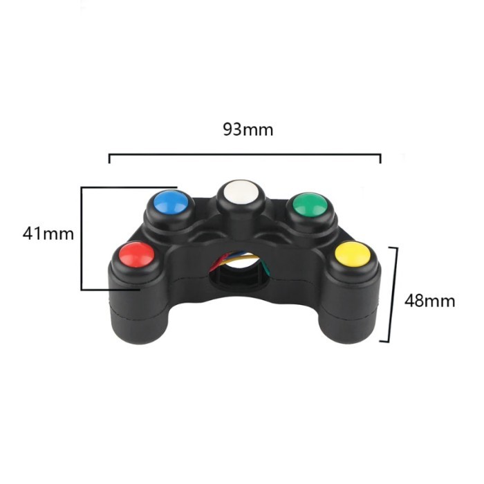 Universal 5 button Motorcycle Switches Assembly Headlight Fog Lamp Horn Turn Signal 7/8" 22mm Handl
