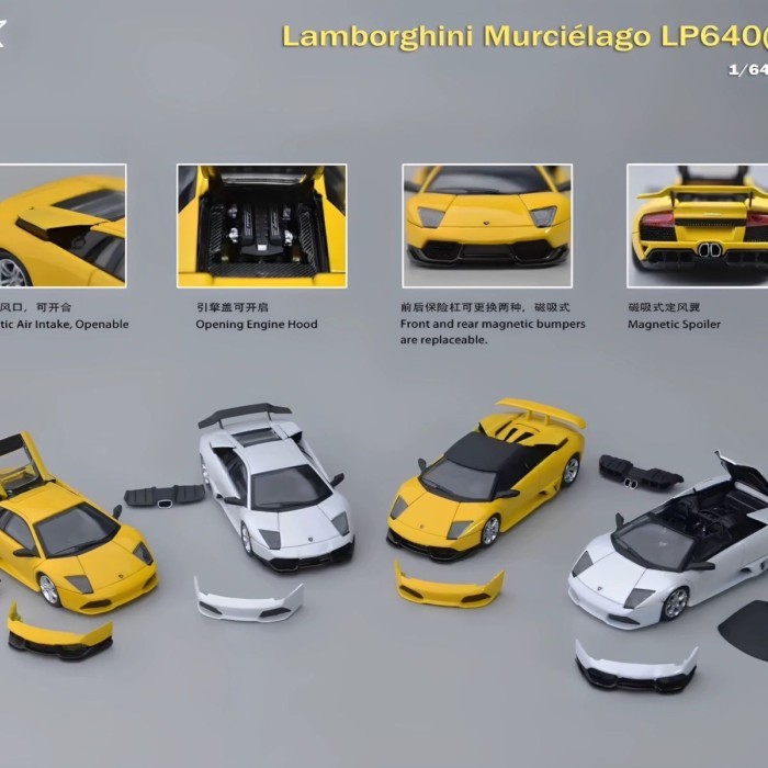 พร้อมส่ง พร้อมส่ง อัศวินผี 1: 64 PK Lamborghini LP640 โมเดลรถโลหะผสมค้างคาว