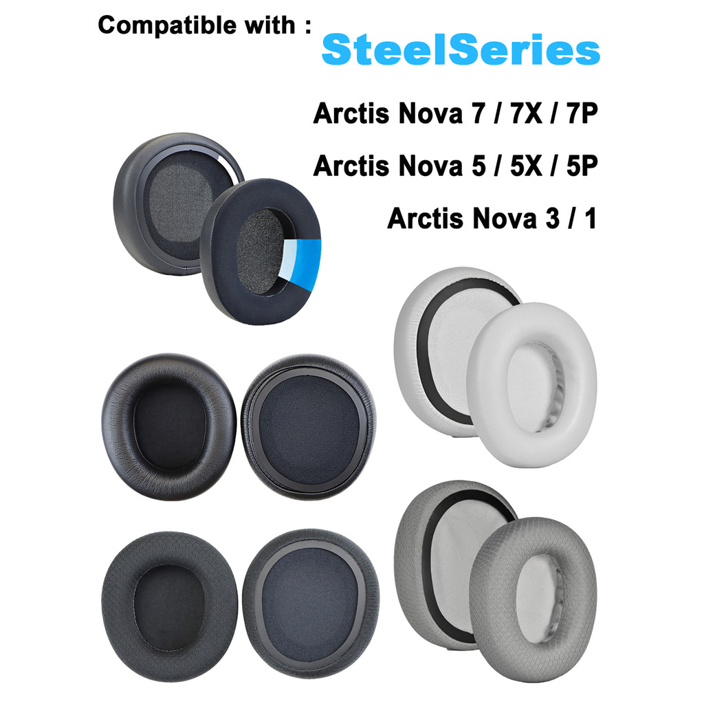 เหมาะสําหรับ SteelSeries Arctis Nova 7 / 7X / 7P / 5 / 5X / 5P / 3 / 1 เปลี่ยนหูฟังฟองน้ํา earflap แผ่นรองหูฟัง