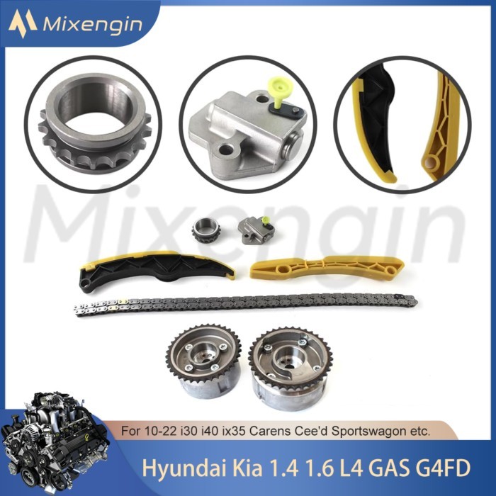 Timing Chain Kit With VVT Gear Fit 10-22 1.4L 1.6L L4 GAS G4FD For Hyundai i30 i40 ix35 kia Carens