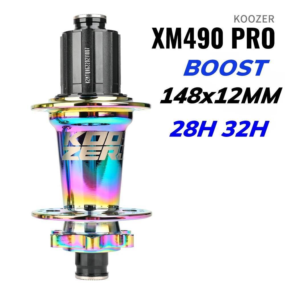 KOOZER XM490 PRO BOOST จักรยาน Hub เพลาเหล็กปิดผนึกแบริ่ง สำหรับขนาด 148x12 มม., 110x15 มม., และ 141