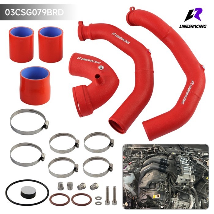 2.25" Intercooler Upgrade Charge Boost Pipe Kit For BMW 2014+ M3 M4 F80 F82 F83 S55 Engine 3.0L Twi
